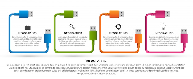 Infographics template with numbers option for business presentations.