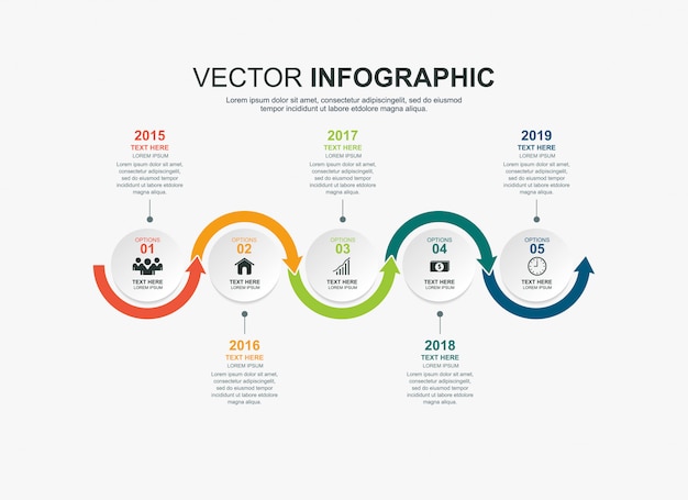 infographics timeline elements design template