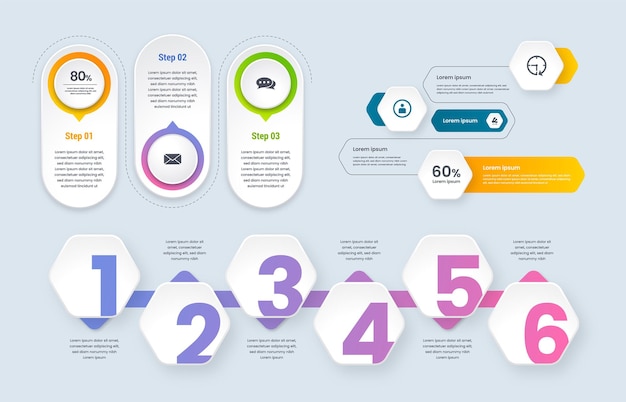 Infographics vector template