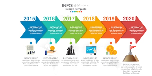 Infographics voor bedrijfsconcept met pictogrammen en opties of stappen.