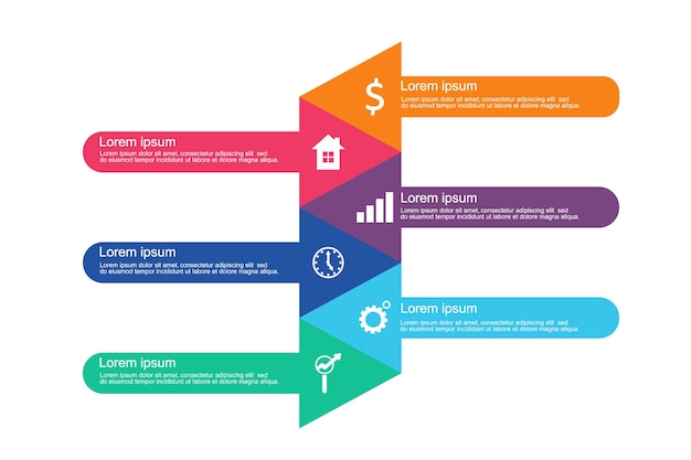 Infographics voor de indeling van de werkstroom, banner, diagram. Mooie infographics voor webdesign.