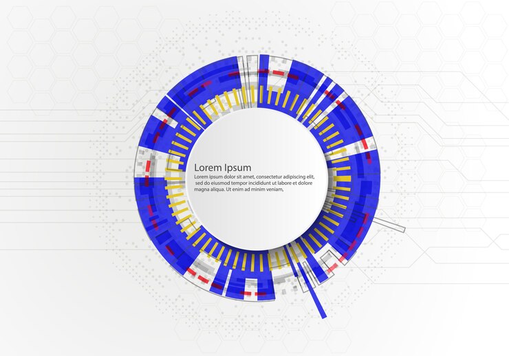 Vector infographics with circles technology on white 