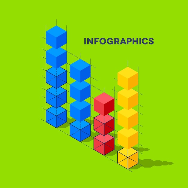 Infografica con cubi