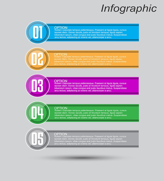 Infographics with steps and options, banner  for  business design and website template