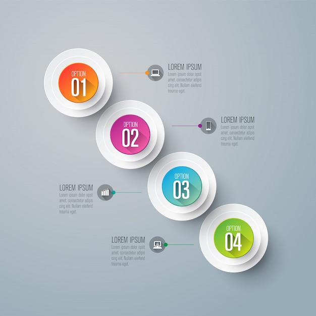 Vector infographics with steps and options