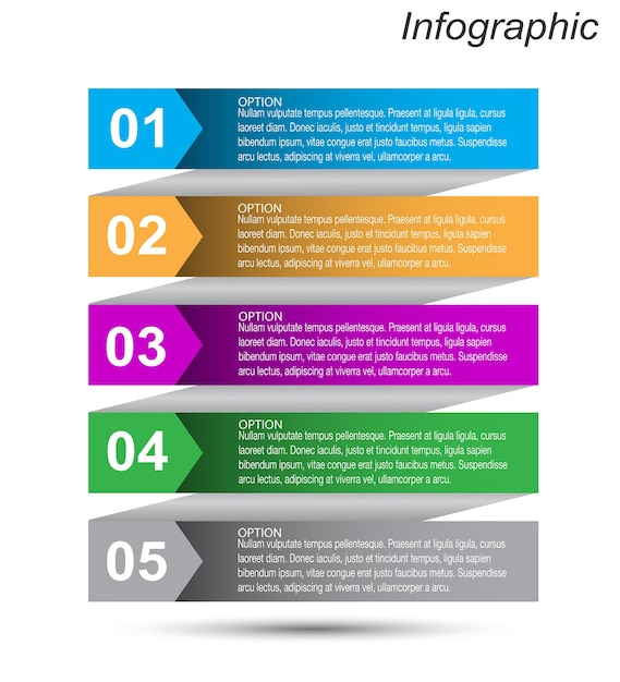 infographics with steps and options