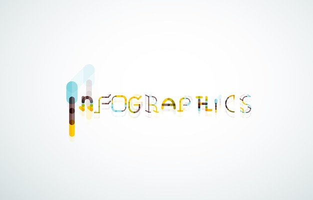 Infographics woord lettertype concept