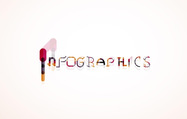 Infographics woord lettertype concept