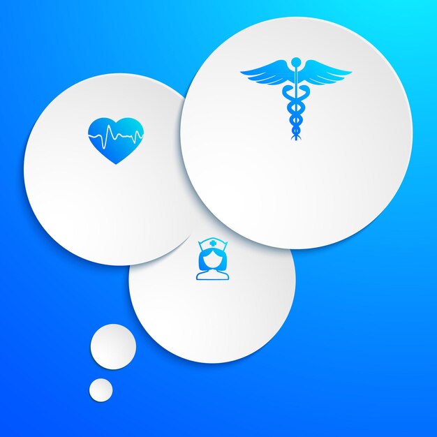 Vector infographics zakelijke sjabloon geneeskunde verpleegster pictogrammen