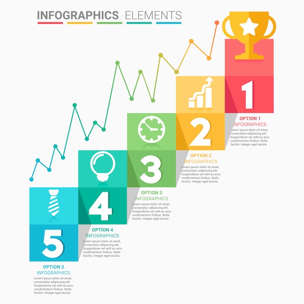 Vector infographics zakelijke trap