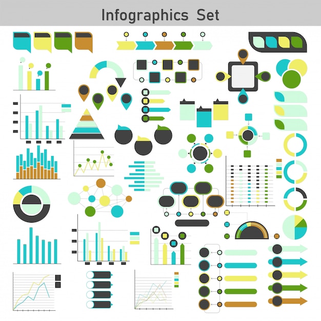 Infographicsdiagram, grafiek en grafiekreeks.