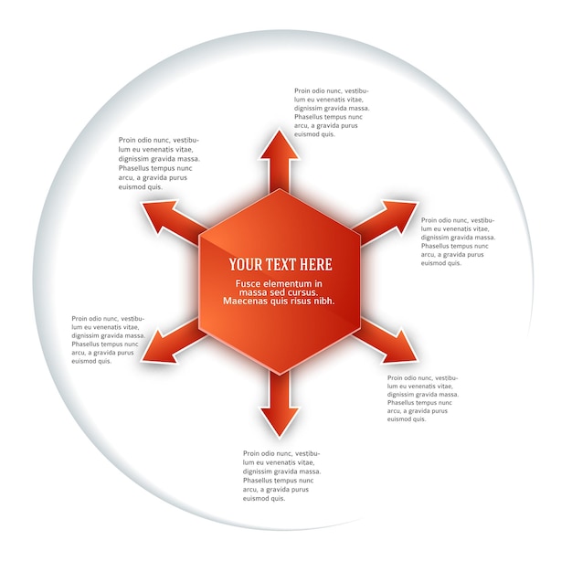 Infographicsjabloonrapportzeshoekrood01