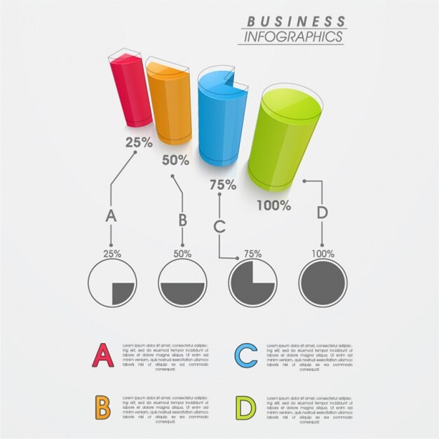 Infography with perspective