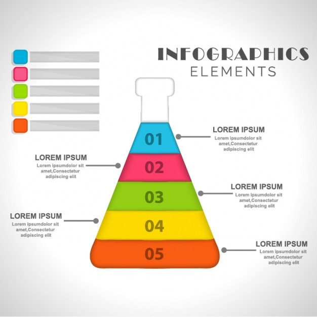 Vector infography with scientific elements