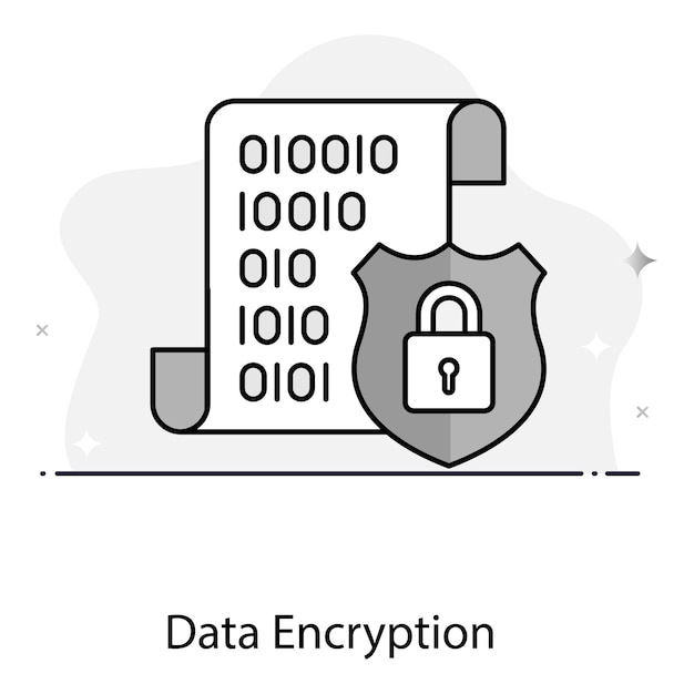 Informatiebescherming Encryptie Lock Vector Icon Design