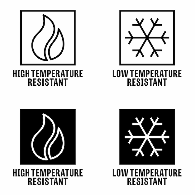 Informatiebord voor bescherming tegen hoge en lage temperaturen