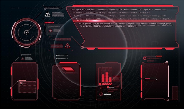 Informatieboxbalken en moderne lay-outsjablonen voor digitale infoframes Goed voor game UIUX