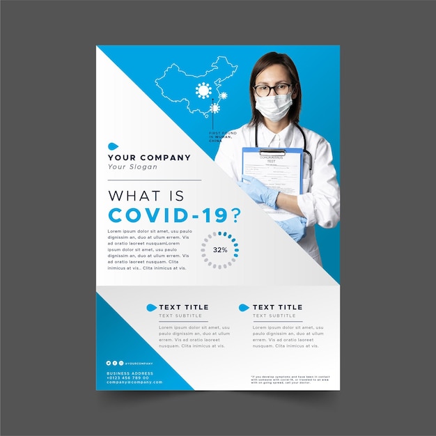 Informatief coronavirus flyer concept