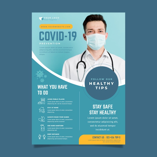 Informatieve coronavirus-flyer