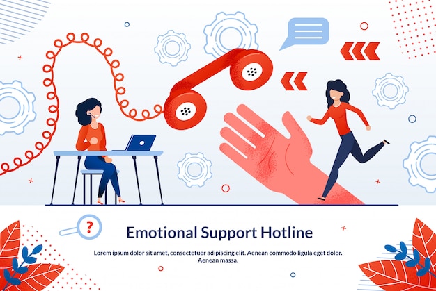Informatieve poster emotionele ondersteuning hotline.