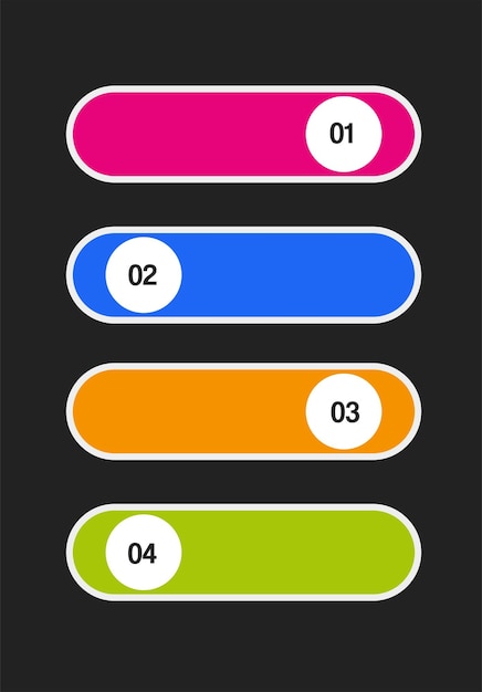 набор элементов информационной панельной диаграммы цветный
