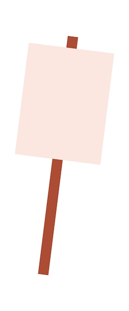 Vector information board on a stick vector illustration