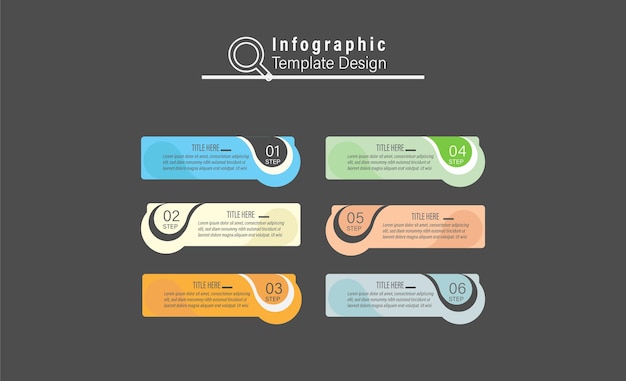 information Colorful new template design