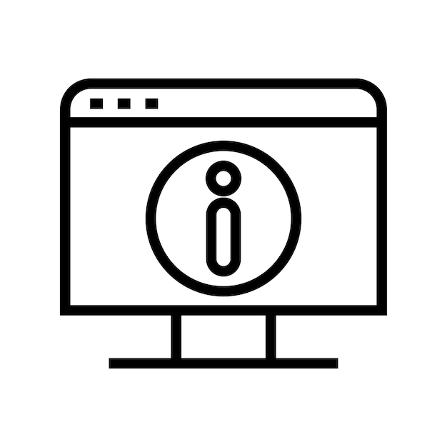 information display vector icon