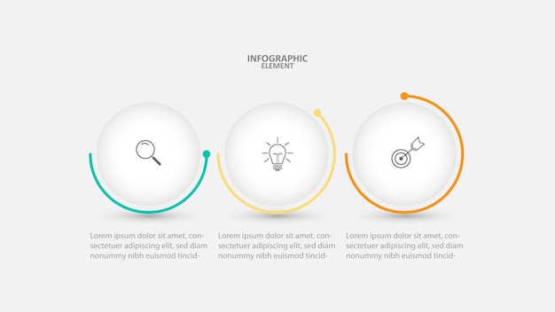 Vector information graphic template design