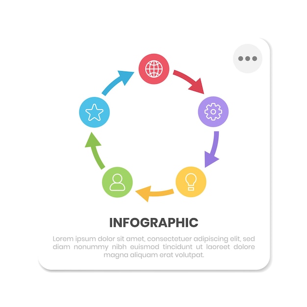 information list template in the form of a simple infographic