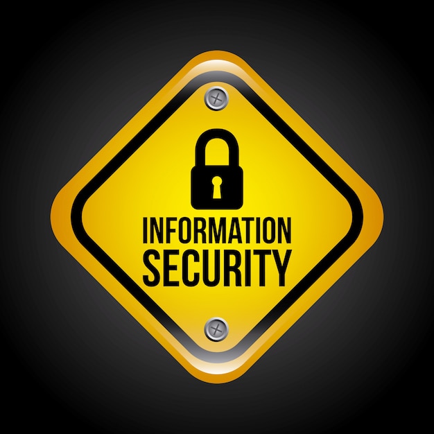 Information security over black background