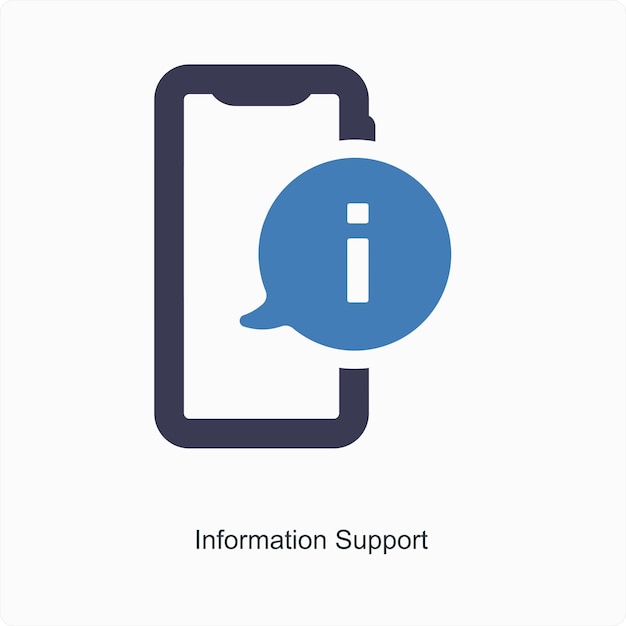 information support and service icon concept