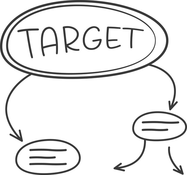 Vector information target doodle