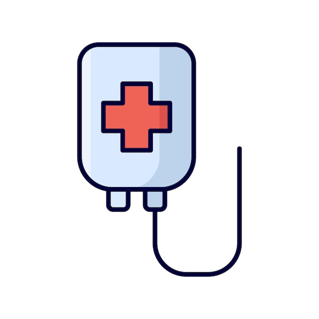 Vector infuse blood bag icon vector simple and modern