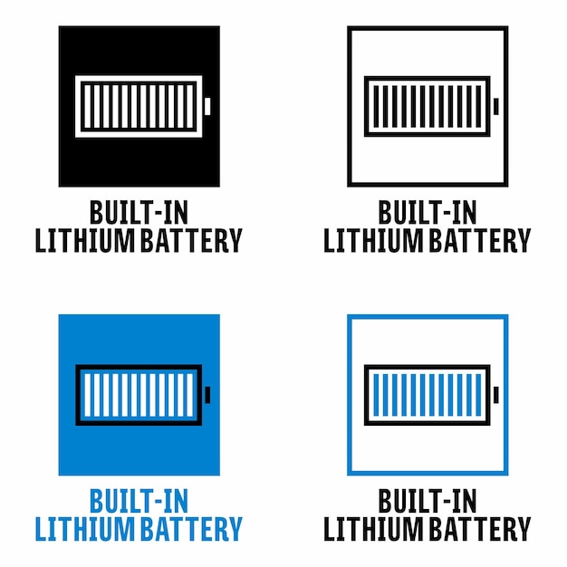 Ingebouwde lithiumbatterij vector informatiebord