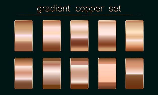 Vector ingestelde gradiënt copper_3