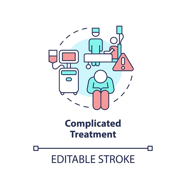Ingewikkeld behandelingsconcept icoon