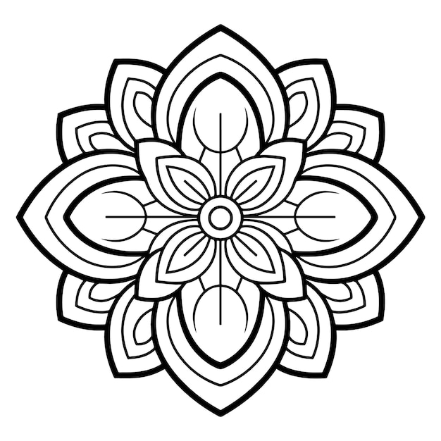 Ingewikkeld mandala patroon icoon in abstract ontwerp Vector illustratie