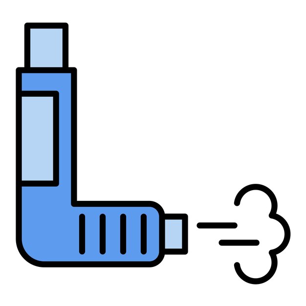 Inhaler Flat Illustration