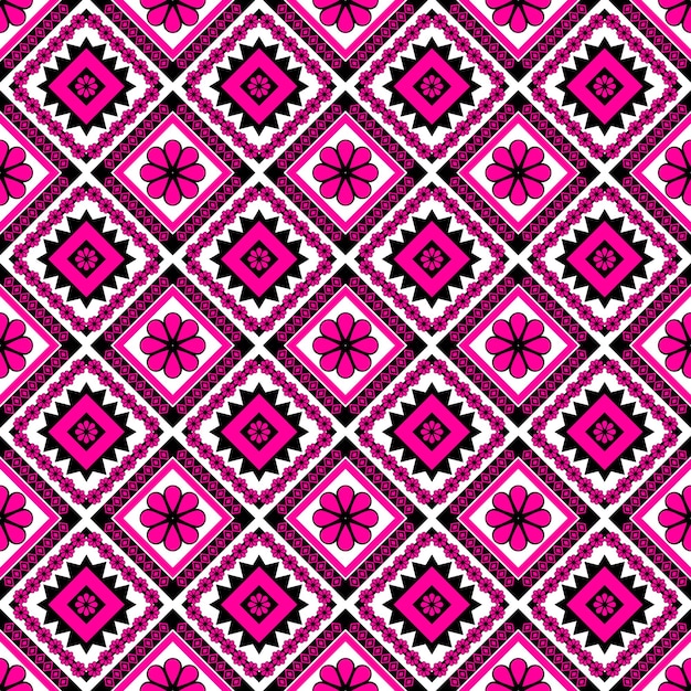 Inheemse stof naadloze patroon Kleurrijke vectorillustratie