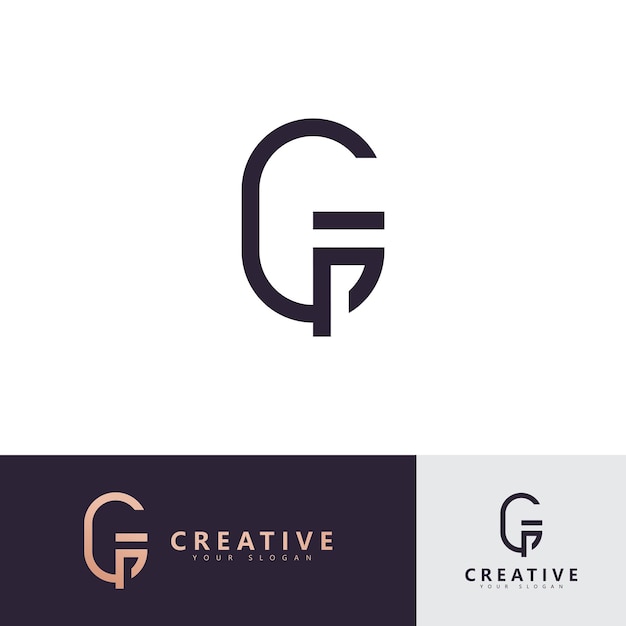 Initia GFP logo vector template creative logo symbol