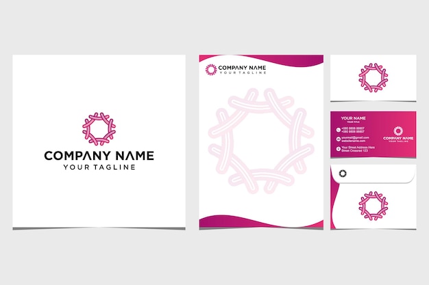 Initiaal en identiteitslogo-ontwerpinspiratie voor briefpapier van bedrijfs- en visitekaartjes Premium Vector