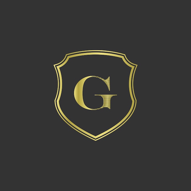 Initiaal g gouden kleur logo elegant