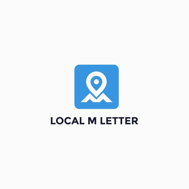 Initiaal m pin locatie-logopictogram