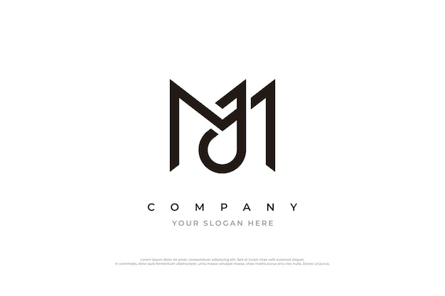 InitiaInitial Letter JM Logo of MJ Monogram Logo Dl Letter JM Logo of MJ Monogram Logo Design Vector