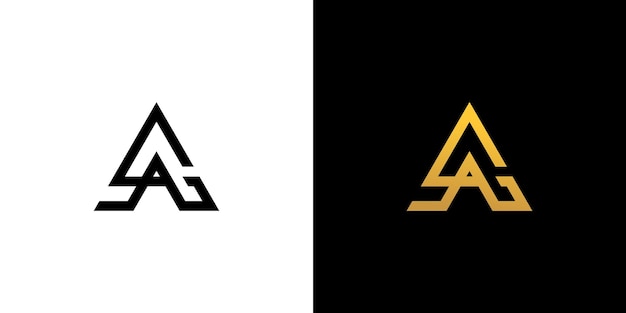 initial AG Letter Logo Design Monogram Icon Vector Template