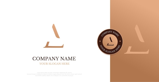 Initial al logo design vector