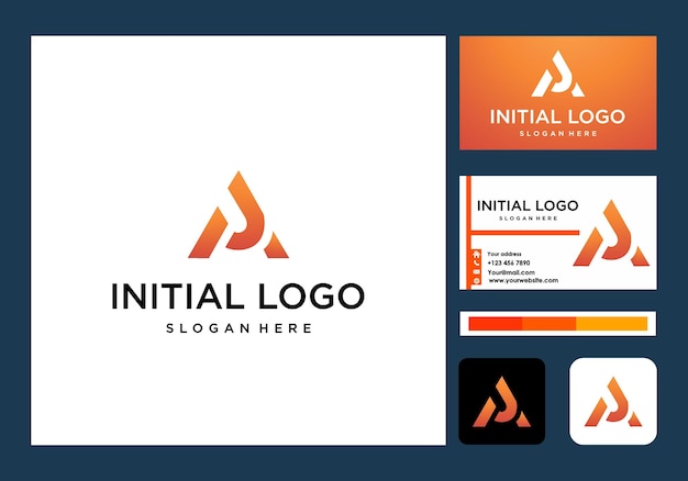 Initial AP and business card icon