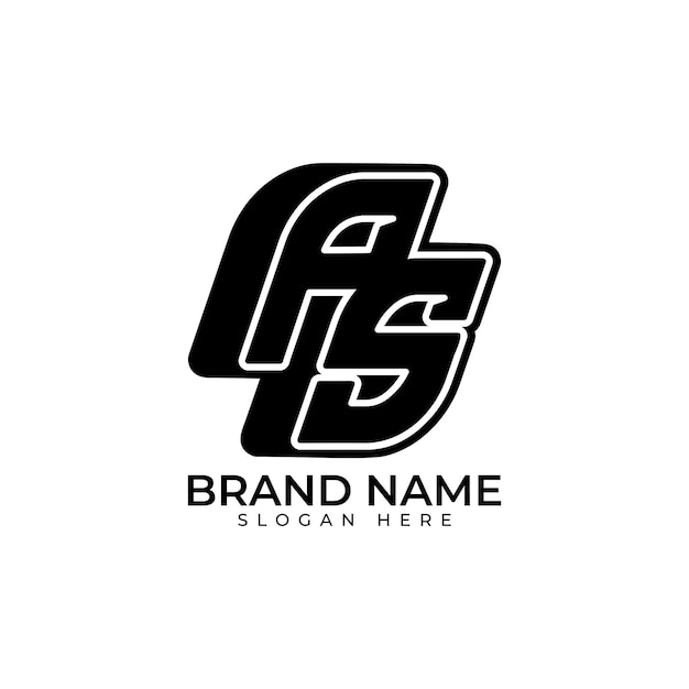 Initial AS logo design vector