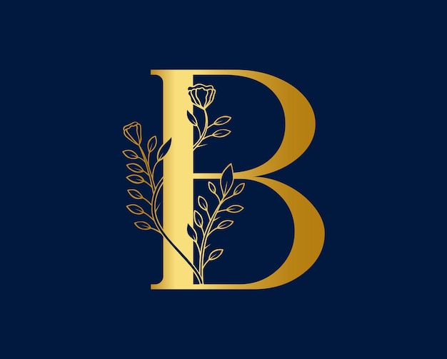 頭文字 B の豪華な美しさのロゴのデザインのベクトル
